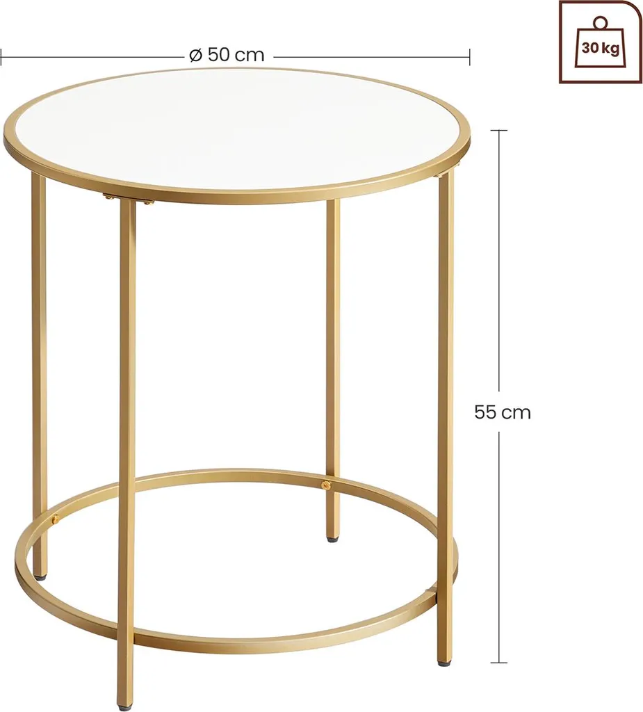 Table d'appoint stable structure métallique pour petits espaces et balcons - 6