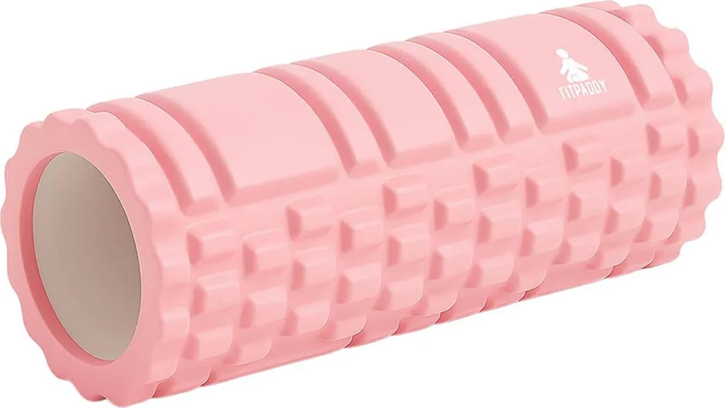 Rouleau de massage rose 30cm pour étirements, yoga et récupération