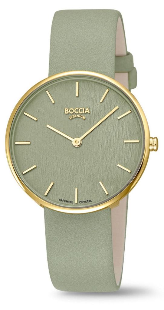 Orologio da donna Boccia 3387-04 al quarzo, titanio, verde Immagine del prodotto 