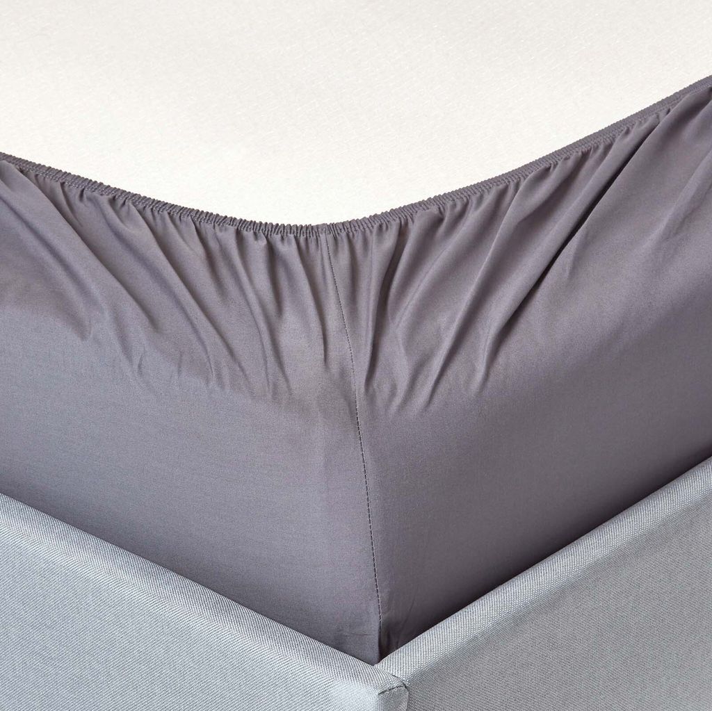 Prostěradlo HOMESCAPES, antracit, hustota vláken 200, 120 x Obrázek produktu 2