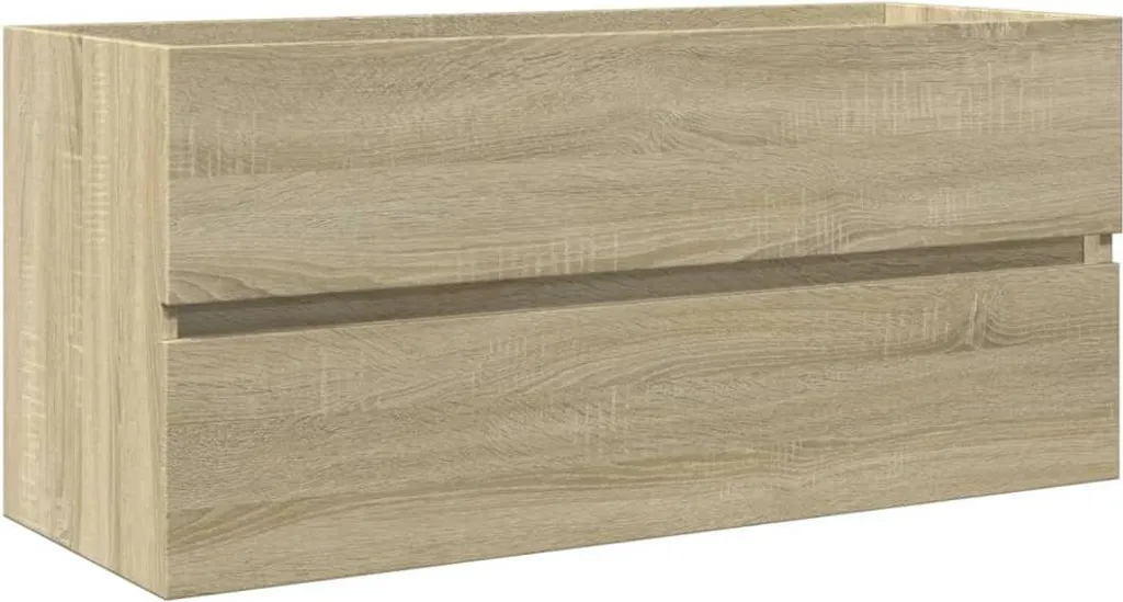 Gagnez de la place : meuble lavabo suspendu 100 cm chêne sonoma compact