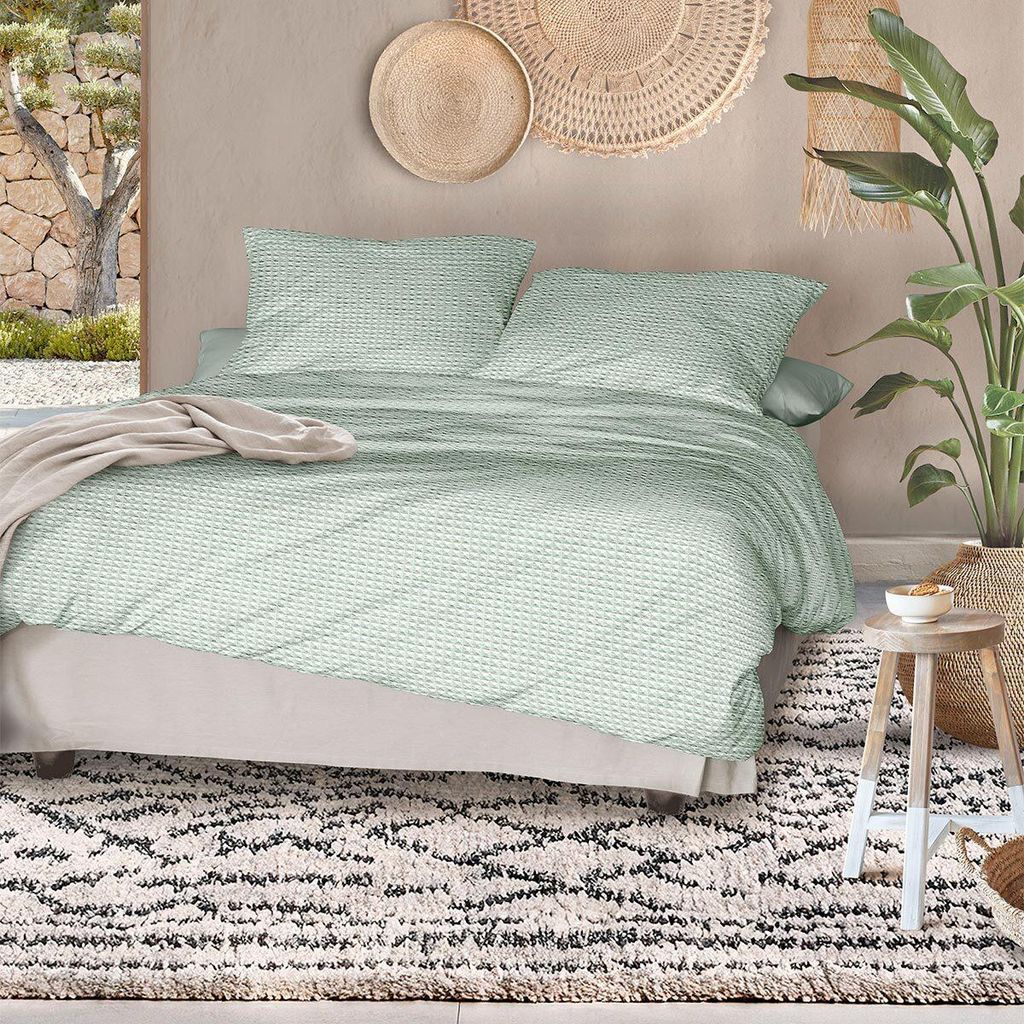 Irisette Seersucker Bettwäsche Easy 8659 135x200 cm + 80x80 Produktbild 