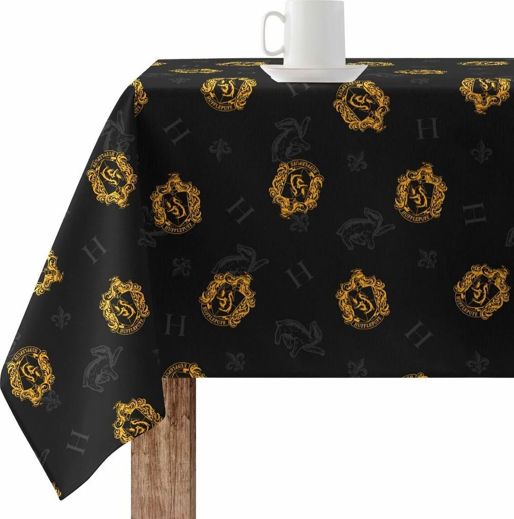 Fleckenabweisende geharzte Tischdecke Harry Potter Hufflepuff 300 x 140 cm