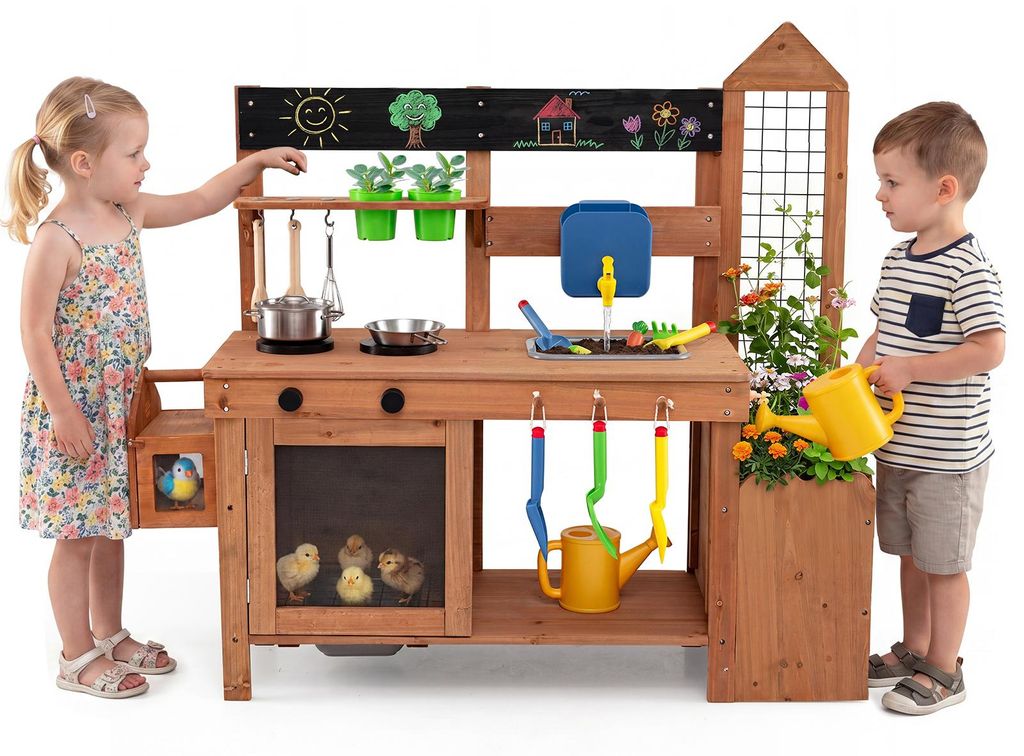 COSTWAY, cucina giocattolo per bambini, modello "Kinder Immagine del prodotto 