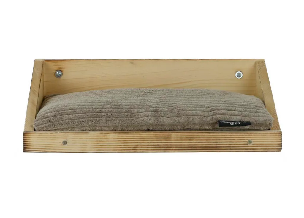 Cuccia Sospesa RS 01127 Velluto a Coste Tortora - Letto da Parete