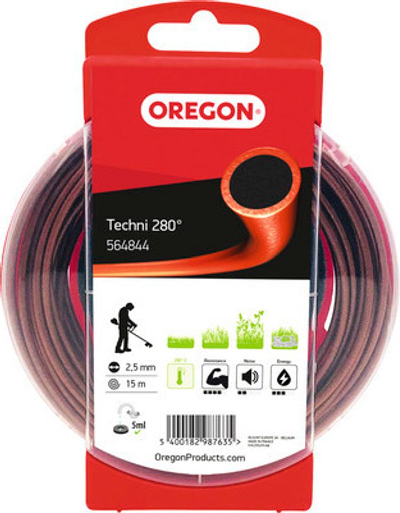 Trimmerfaden Oregon Techni 280° 2,5 mm x 15 m, nylon Produktbild 