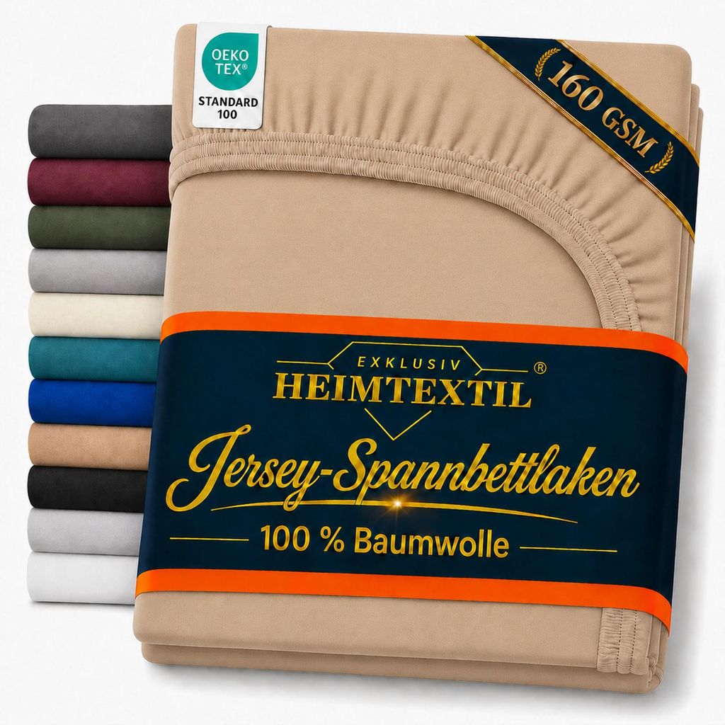 EXKLUSIV HEIMTEXTIL Jersey Spannbettlaken Deluxe 160 x 200 Produktbild 