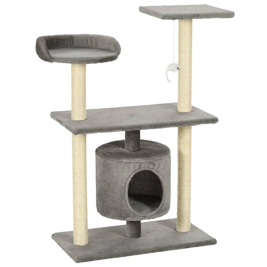 Tiragraffi Professionale 95 cm Grigio - Struttura in Sisal e Peluche