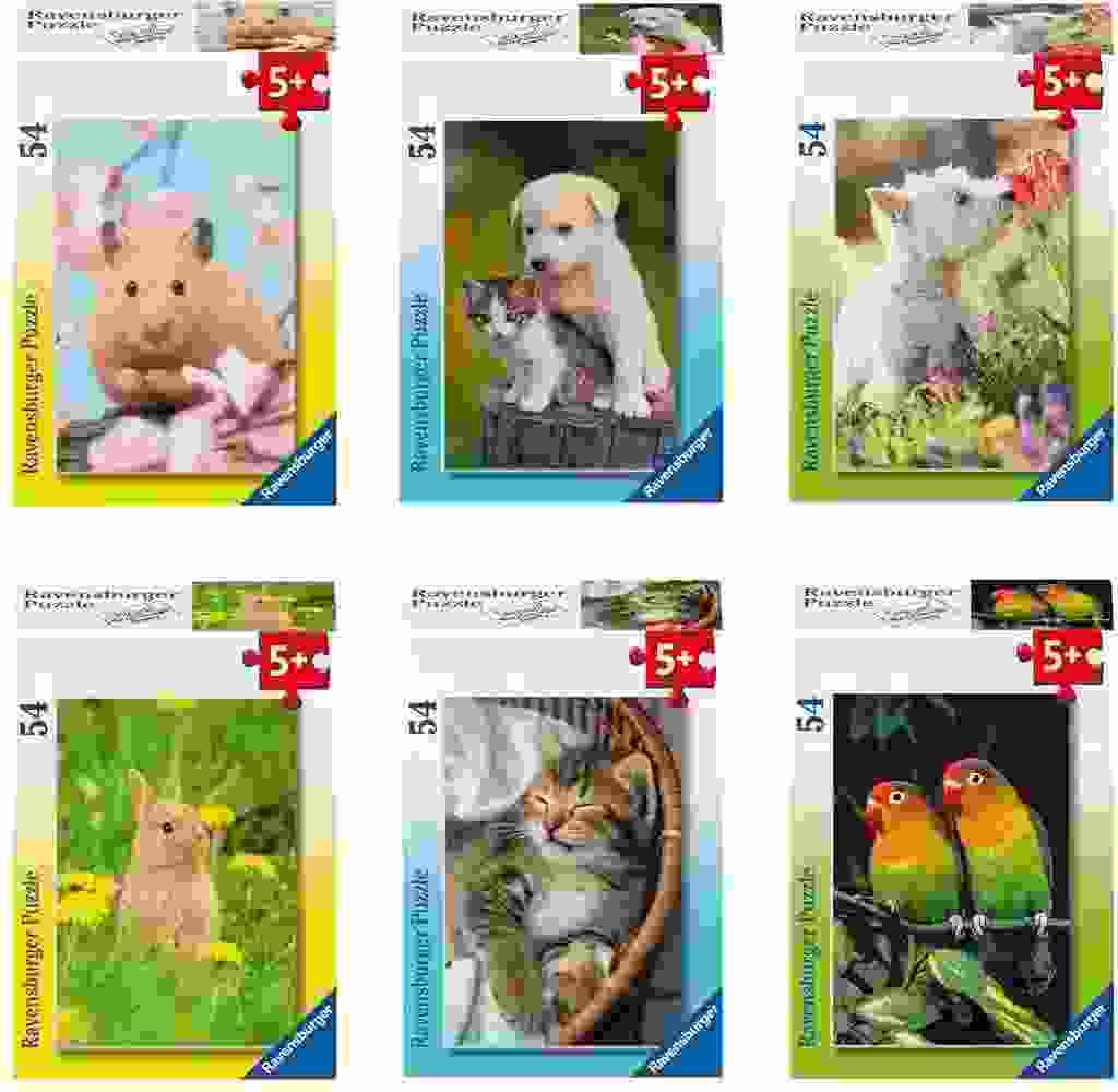 Puzzle Mini Haustiere  54 Teile sortiert, ab 5 Jahren,, Produktbild 