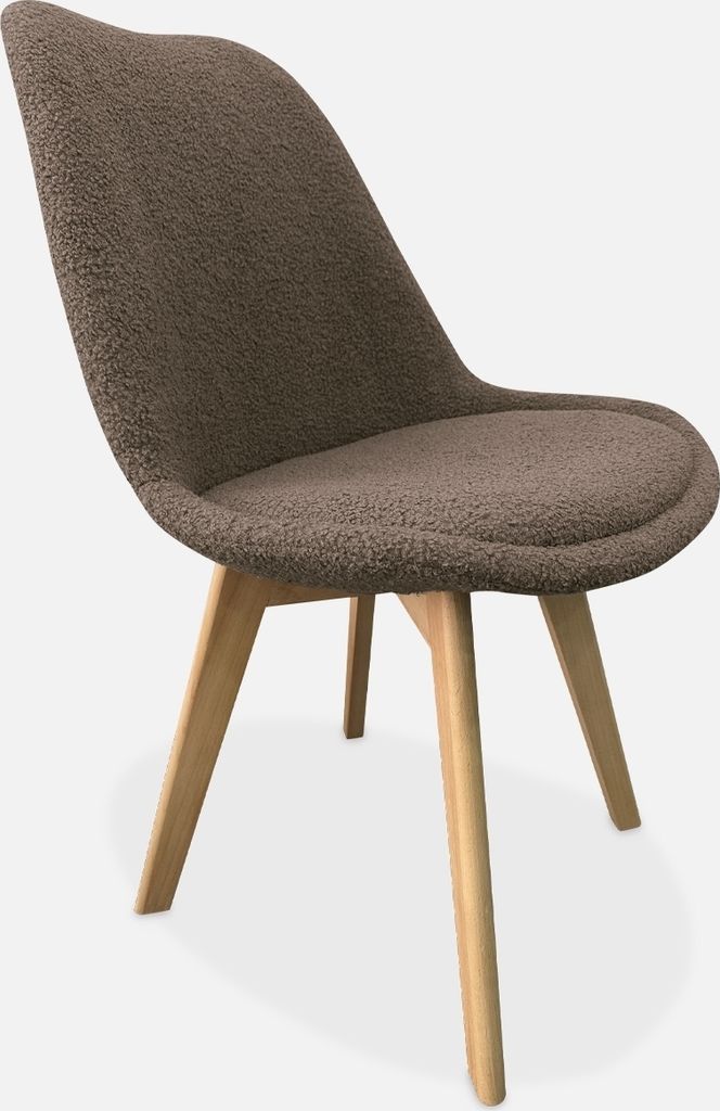 sweeek - 4er-Set skandinavische Stühle mit Holzbeinen - Produktbild 4