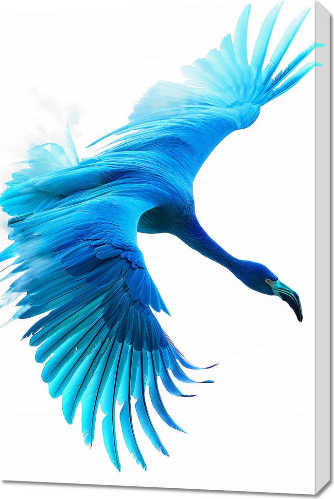 Bild 60x90cm Blauer Flug