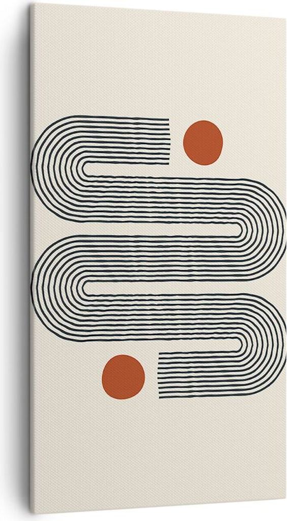 Bild auf Leinwand - Leinwandbild - Einteilig - Minimalistisch Modern Abstraktion - 45x80cm - Wand Bild - Wanddeko - Wandbilder - Leinwanddruck - Bi...