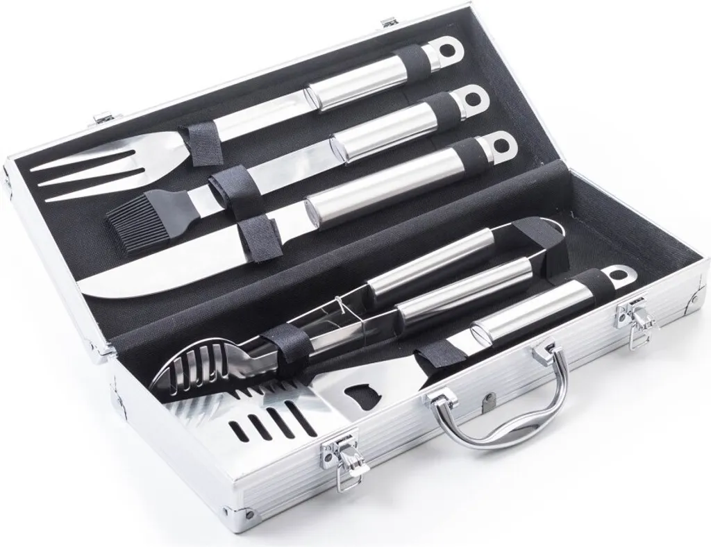 Mallette Barbecue G21 de 5 Pièces, Set d'Ustensiles Grillades Premium