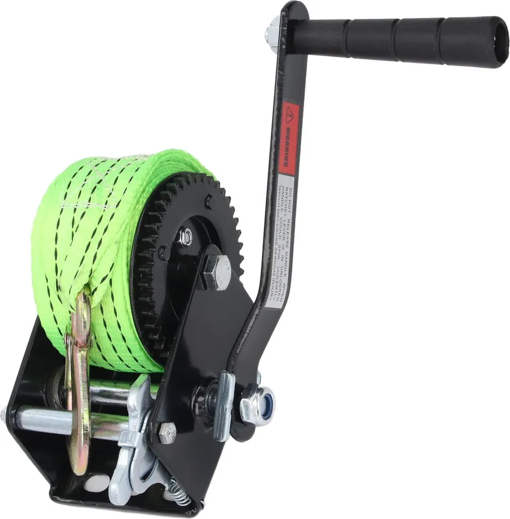 Treuil à manivelle pour remorque de bateau avec sangle polyester noire - 4