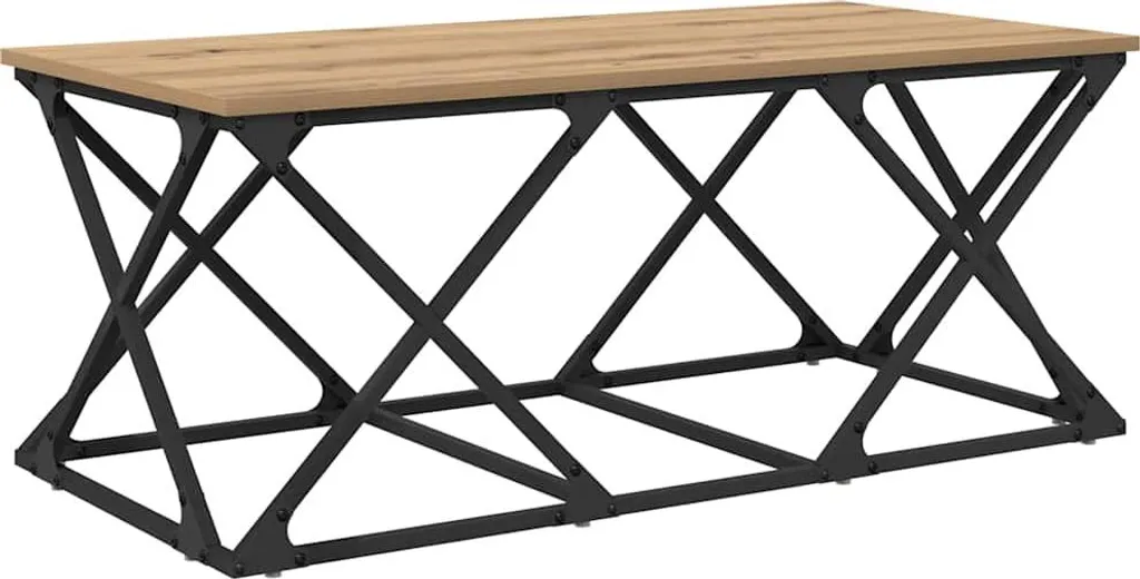 Tavolino in rovere Artisan 100 x 49 x 40 cm Materiale a base di legno