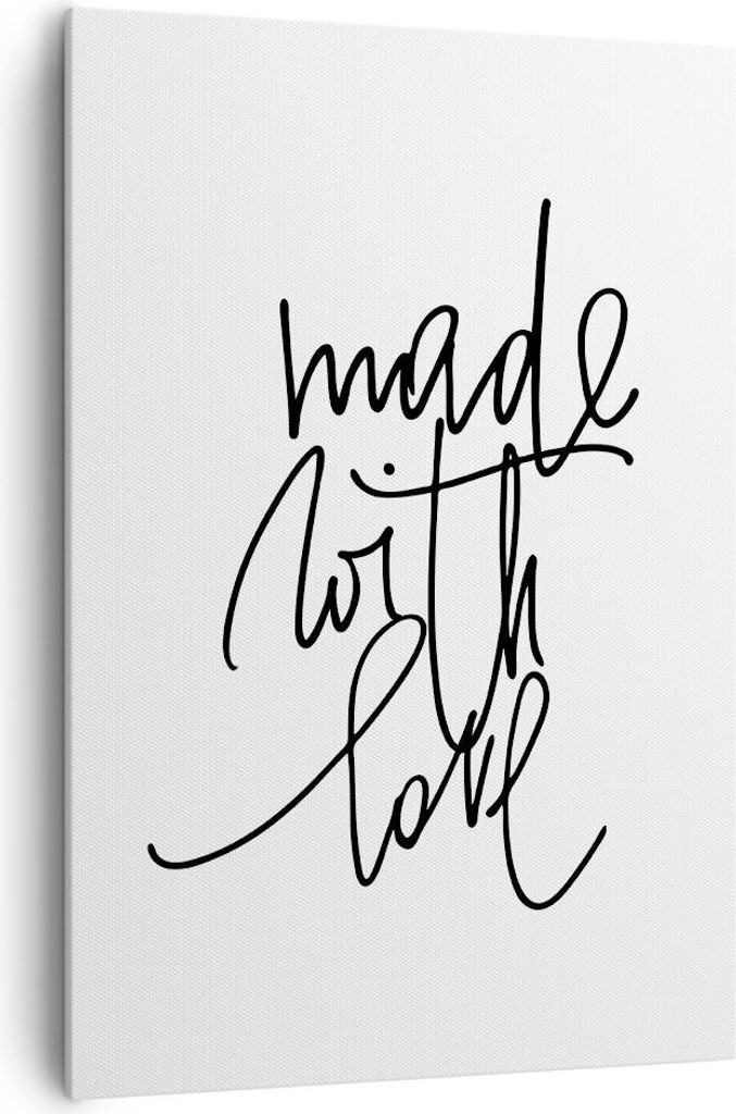 Bild auf Leinwand - Leinwandbild - Einteilig - Erstellt mit Liebe - 70x100cm - Wand Bild - Wanddeko - Wandbilder - Leinwanddruck - Wanddekoration -...