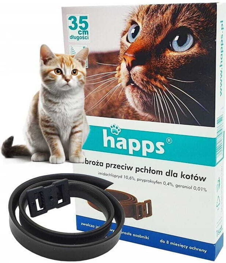 Happs 35 cm vlooien- en tekenband voor katten Productafbeelding 