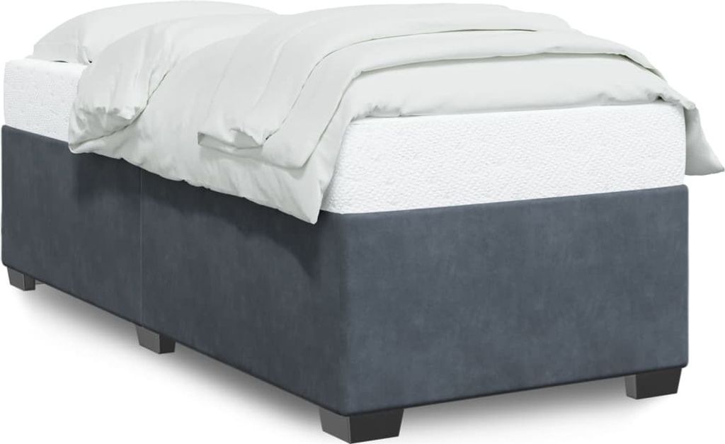 Maison Exclusive - Bettgestell ohne Matratze Dunkelgrau 90x190 cm Samt
