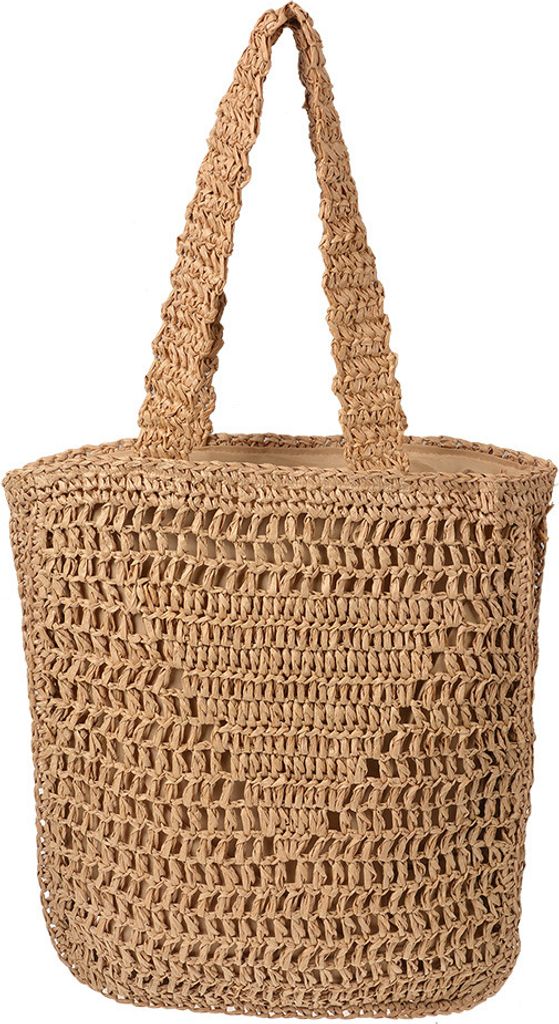 Clayre & Eef Strandtasche 36x6x40 cm Braun Synthetisch