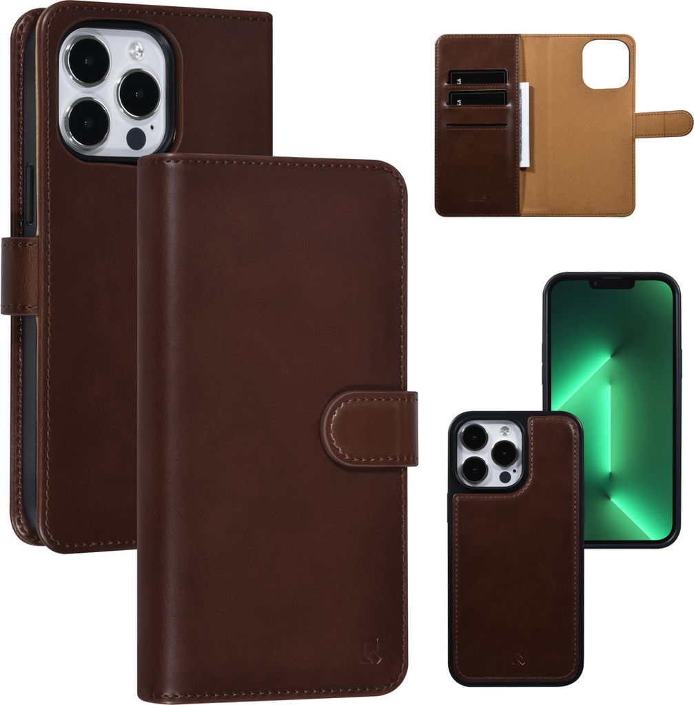 UNIQ Accessory iPhone 13 Pro Max 2 in 1 Book type and back cover card holder - Brown