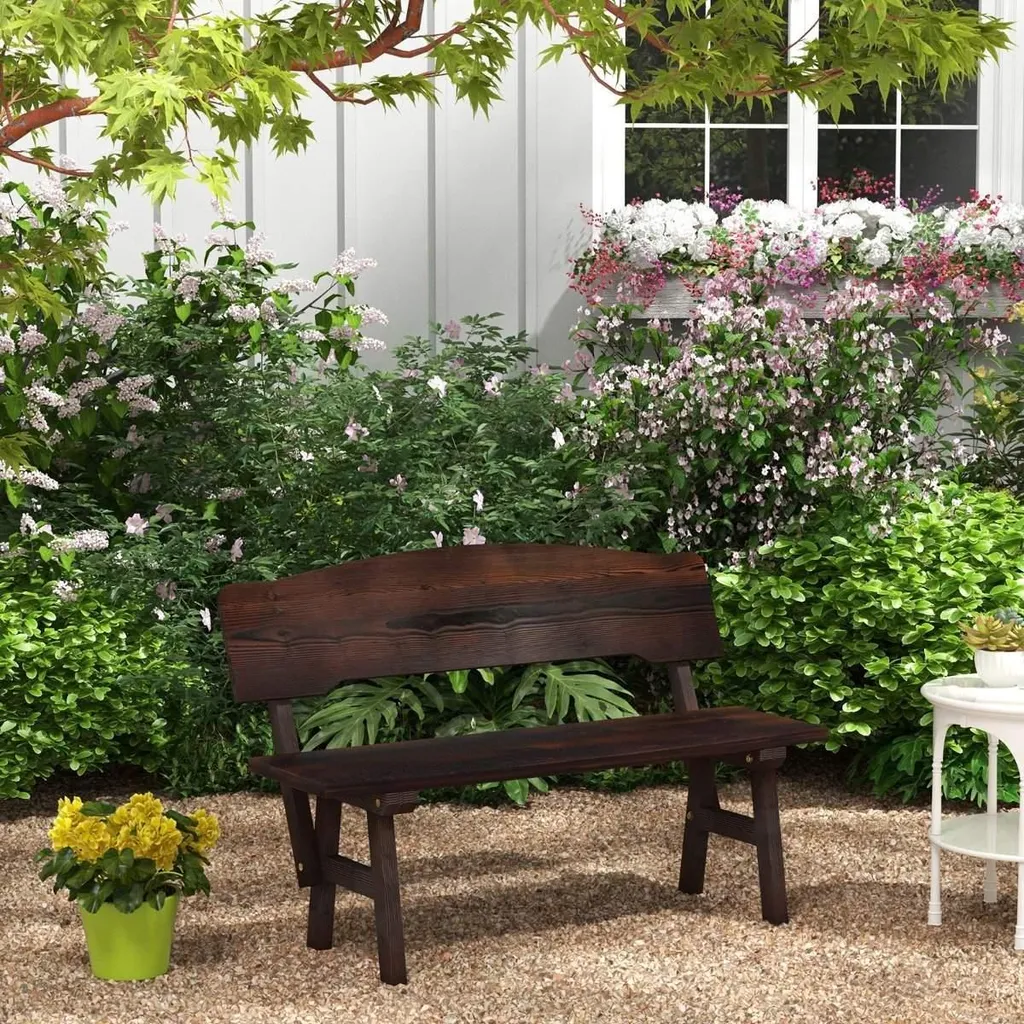 Banc de jardin résistant aux intempéries avec dossier solide - 325kg