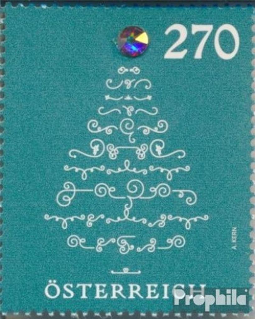 Briefmarken Österreich 2019 Mi 3493 (kompl.Ausg.) mit Swarovski-Kristall gestempelt Weihnachten