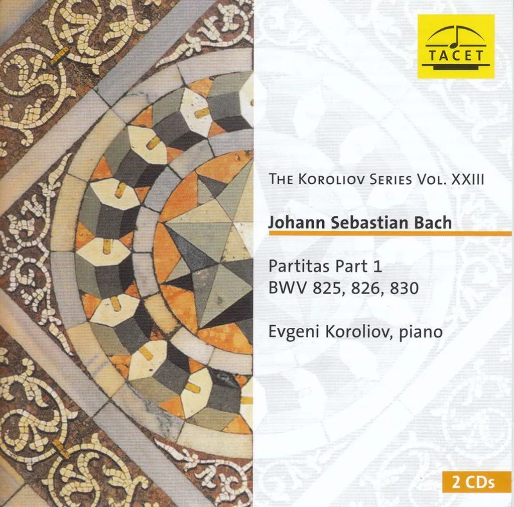 J.S. Bach : Partiten Part 1 CD Tacet - Enregistrement Haute Fidélité