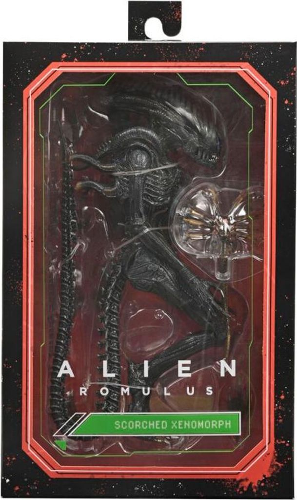 A product package for an action figure.