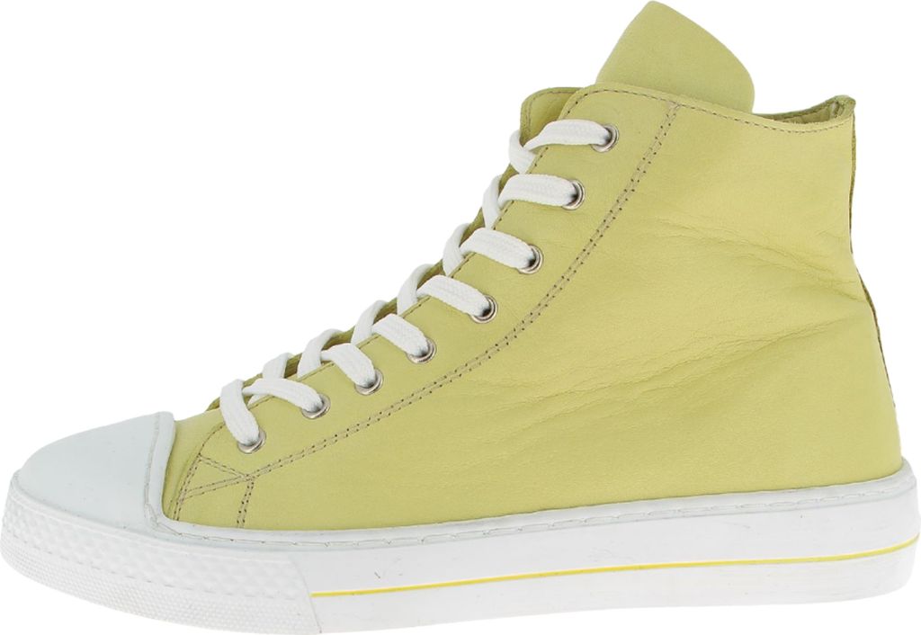 Andrea Conti Damen High Top Sneaker – Aus Weichem Leder, Mit Reißverschluss & Schnürung