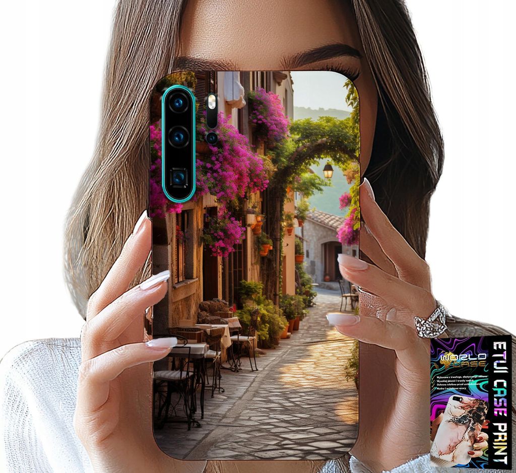 Fall Für Huawei P30 Pro - Malerische Strasse Mit Café + Film