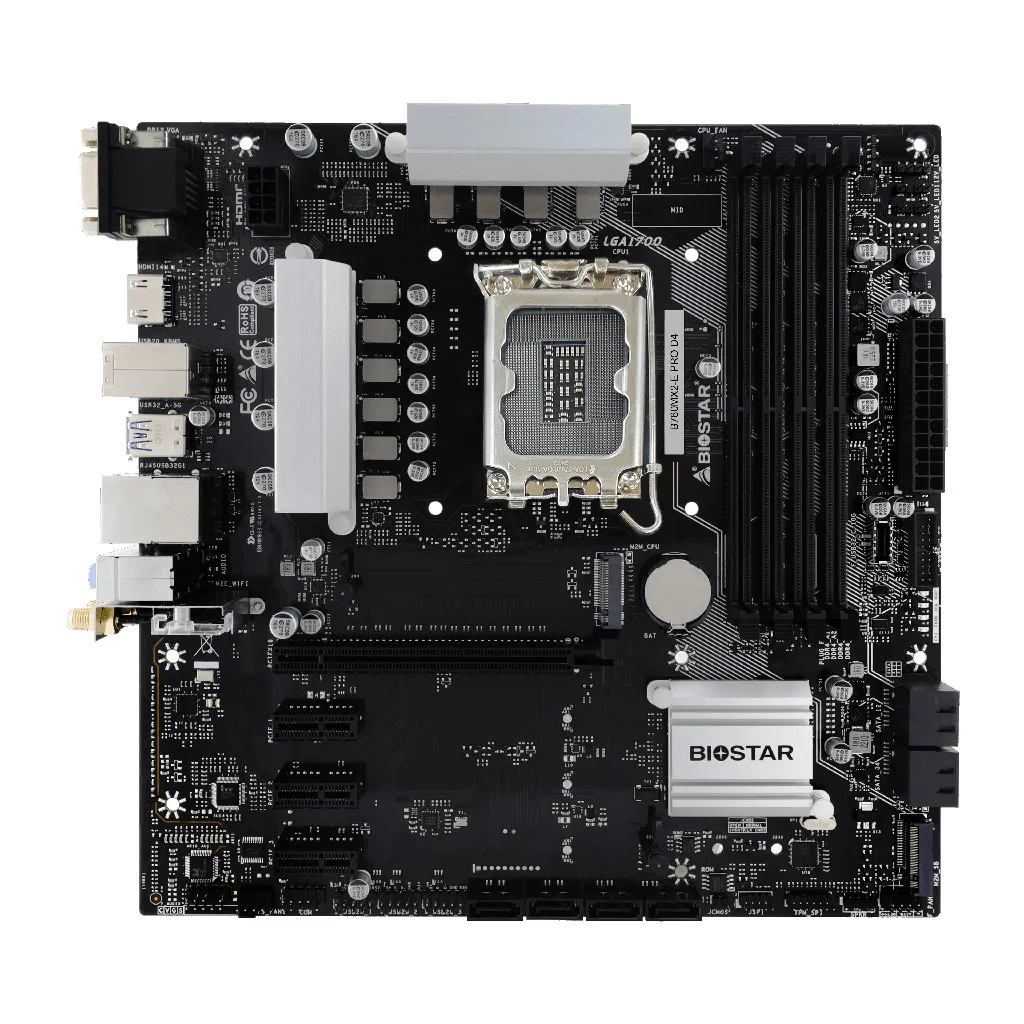 Carte mère Biostar B760MX2-E Pro D4 Socket LGA 1700 pour processeur Intel