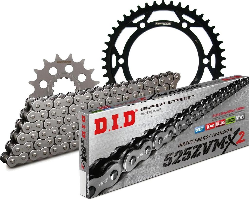 DID Kit Stahl Kompatibel mit Honda CBR600 F 01-10 16-45-108 DID525ZVM-X2 Endlos