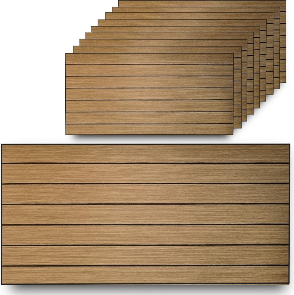 Selbstklebende Wandpaneele 3D Holzoptik – Fliesenaufkleber PVC – Wandverkleidung ohne Bohren – zuschneidbar – Hellbraun 60x30 cm – für g...