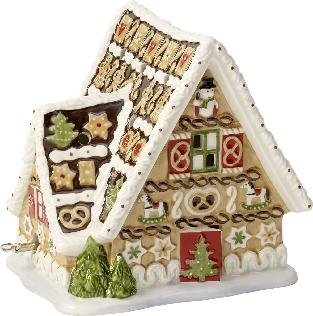 Villeroy & Boch Christmas Toys Lebkuchenhaus Spieluhr mit Musikwerk Let it snow 16 cm
