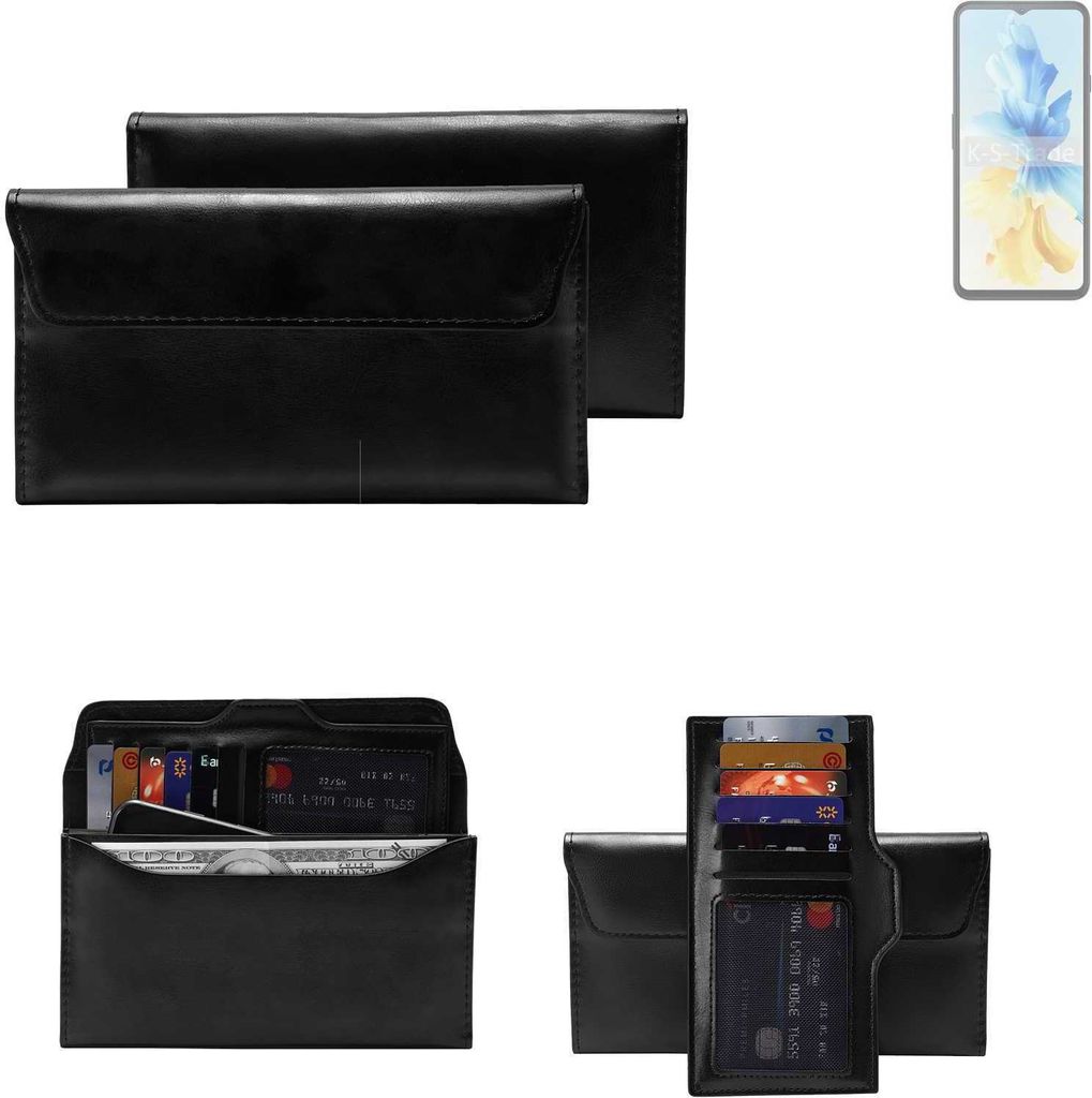 K-S-Trade Handy Hülle kompatibel mit Cubot Note 40 Schutz Hülle Tasche Schutz Case Handytasche Kunstleder schwarz, 1x