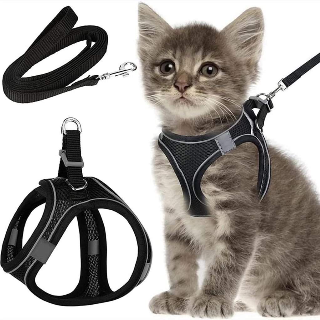 Vodítko pro kočky s postrojem pro kočky, postroj pro kočky Obrázek produktu 
