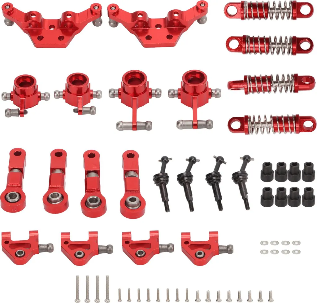 Kit Upgrade Alu Rouge WLtoys K969 1/28 - Amortisseurs & Cardans CVD