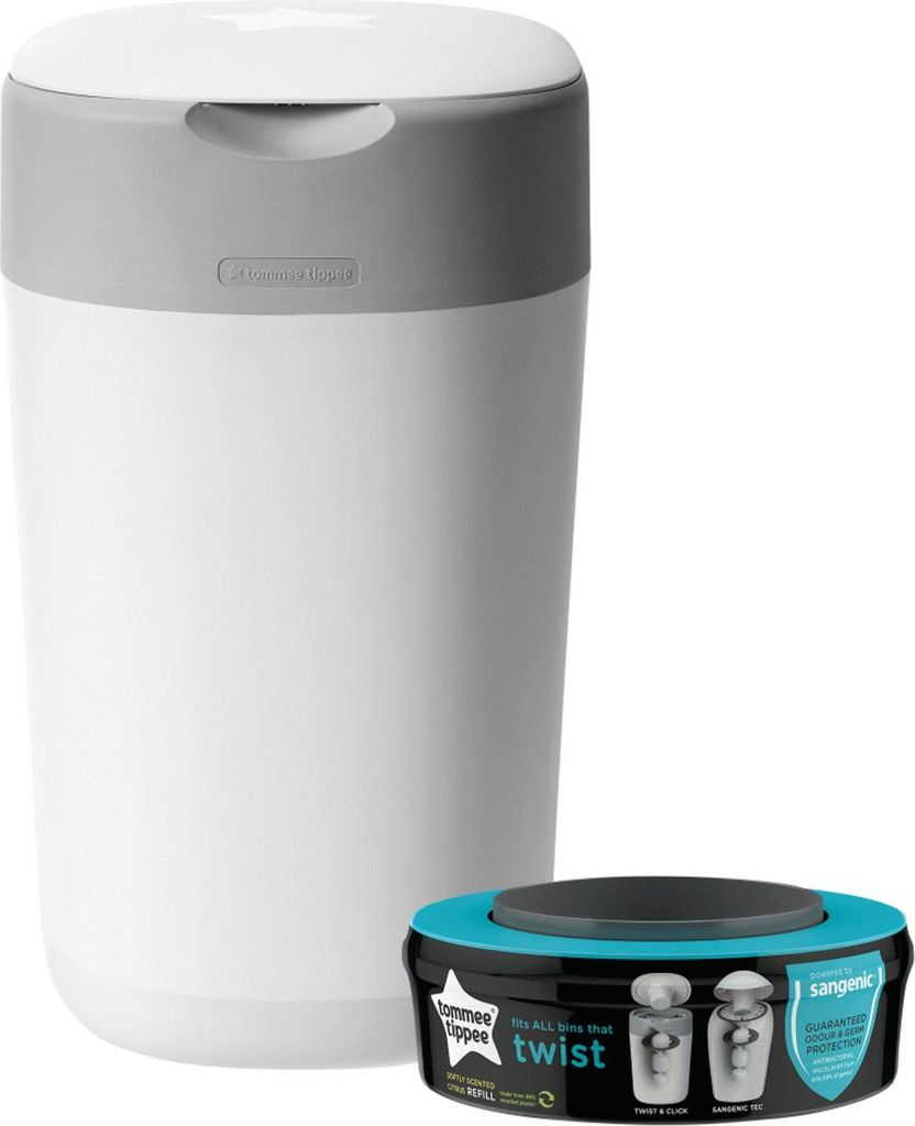 Tommee Tippee Twist & Click Windeleimer Baumwolle White Produktbild 