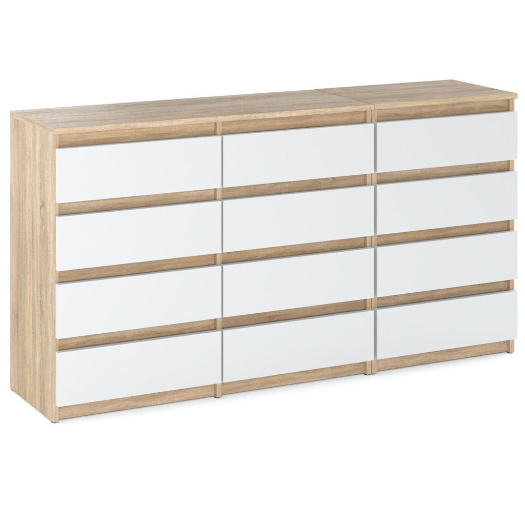 STIV Möbel | Commode à 12 tiroirs (8+4) | Chêne Sonoma / Image du produit 