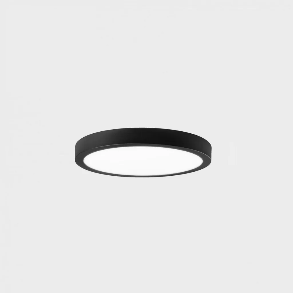 Plafonnier DISC SLIM Kohl Lighting 90mm 18W Noir 3000K Push-Dimmable