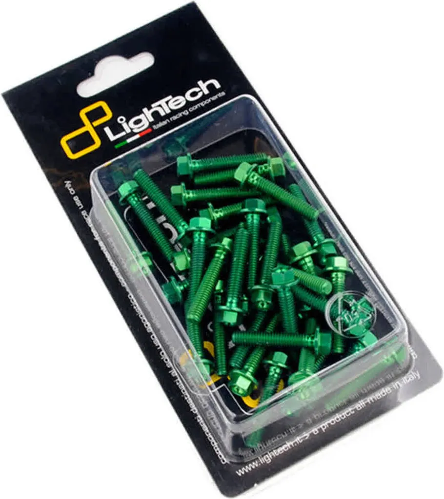 Kit vis de cadre Lightech vert pour Kawasaki ZX-10R - Tuning de précision