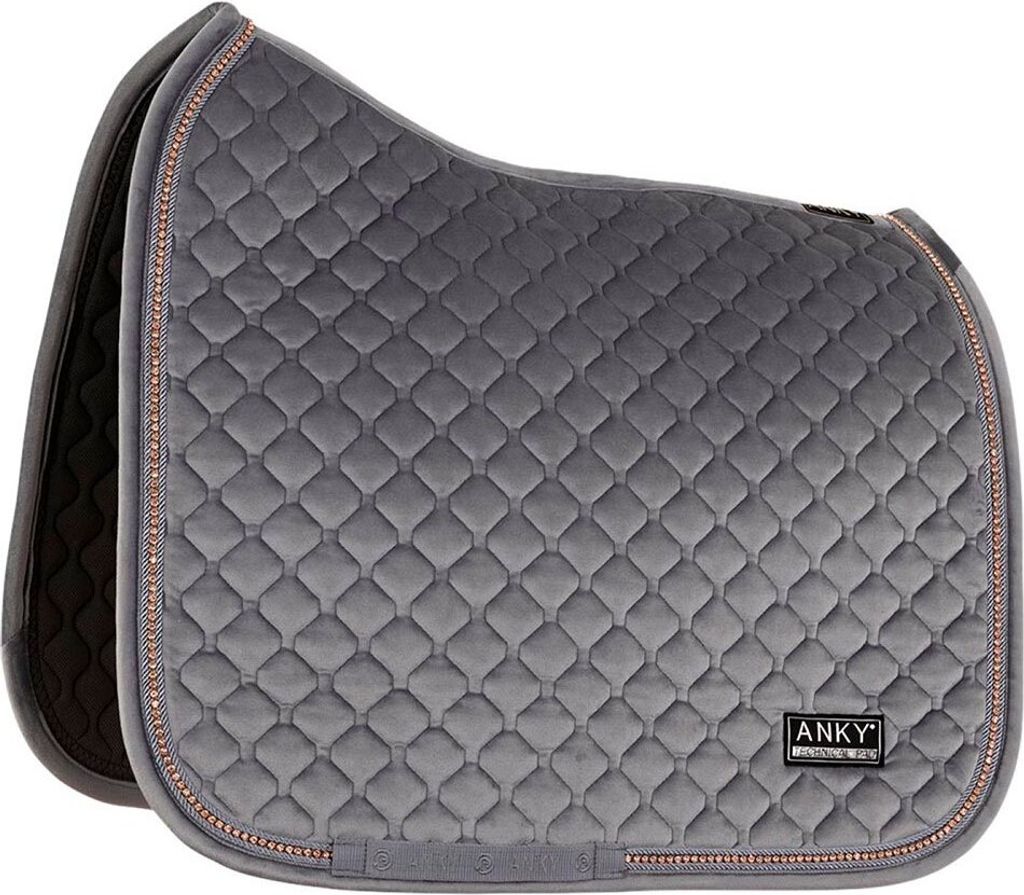 Anky Xb23002 Velvet Stones Dressur Satteldecke Grau Full Grau Full