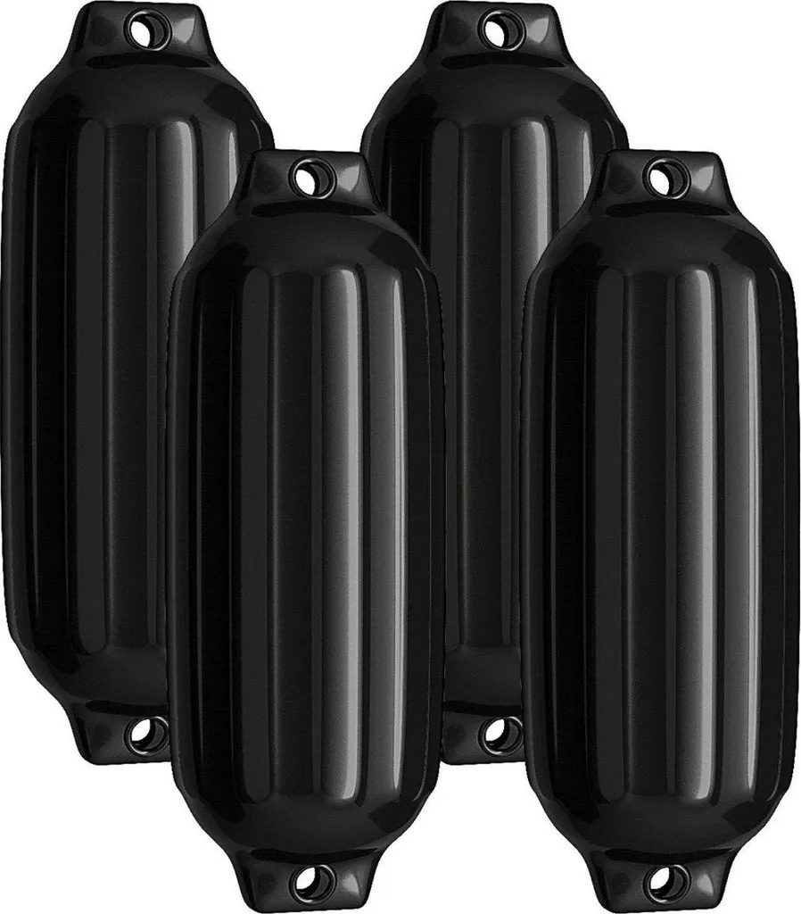 Défenses de Bateau Noires 68,5 cm - Pare-battages Longs Haute Résistance