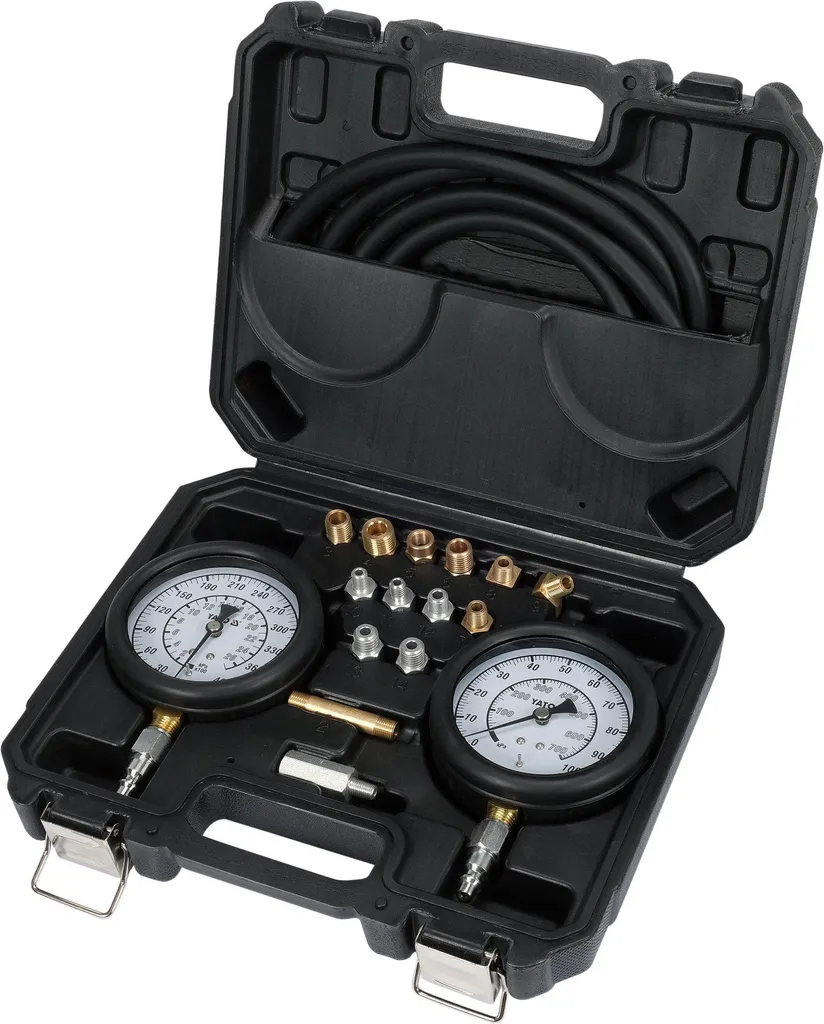 Kit manomètres d'huile avec cadran antichoc et raccords laiton pro