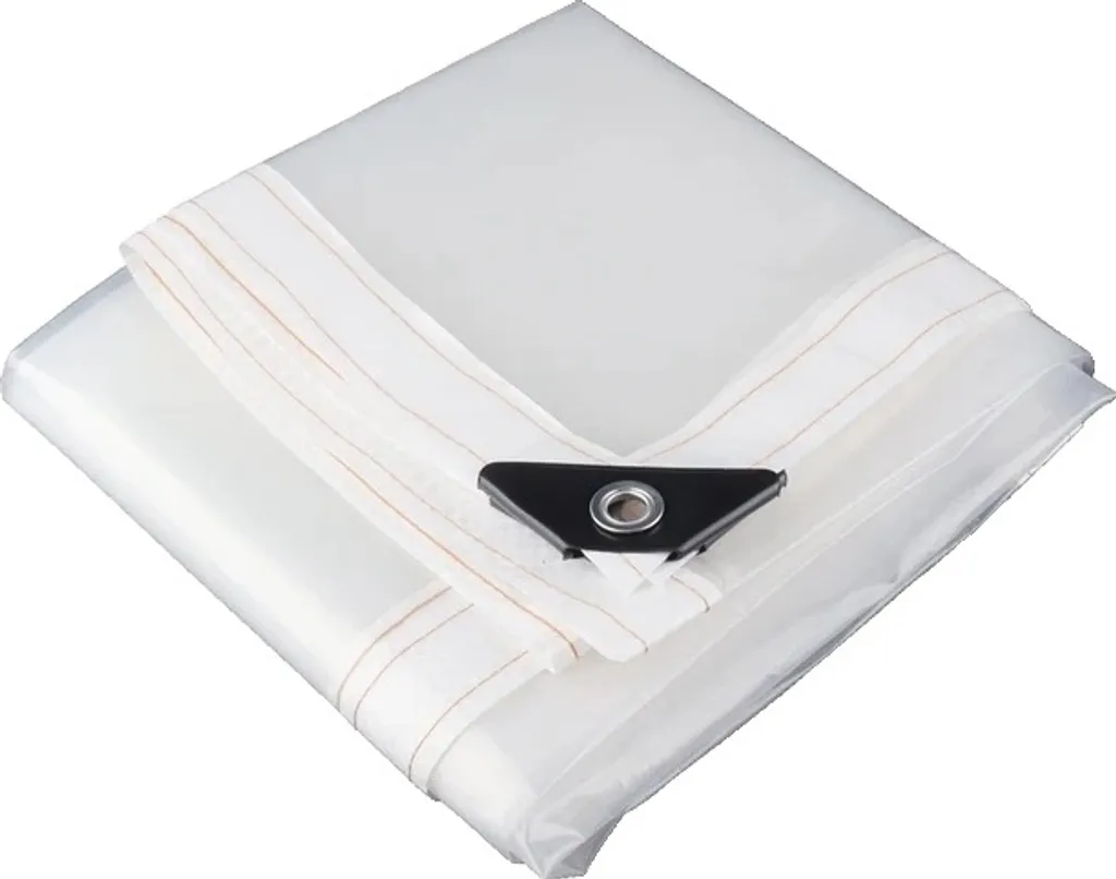 Bâche de jardin transparente étanche 3x4m avec bord blanc renforcé