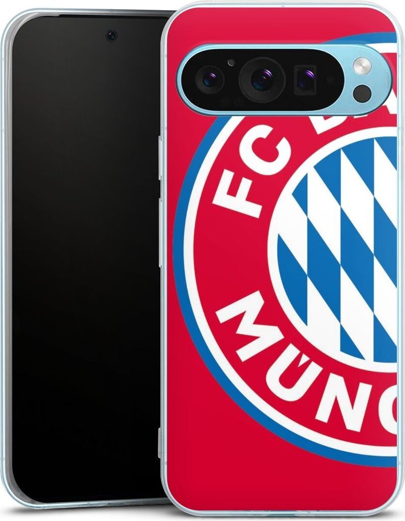 DeinDesign Handyhülle für Google Pixel 9 Pro XL Silikon Hülle Case Smartphone Schutzhülle FC Bayern München FCB Offizielles Lizenzprodukt