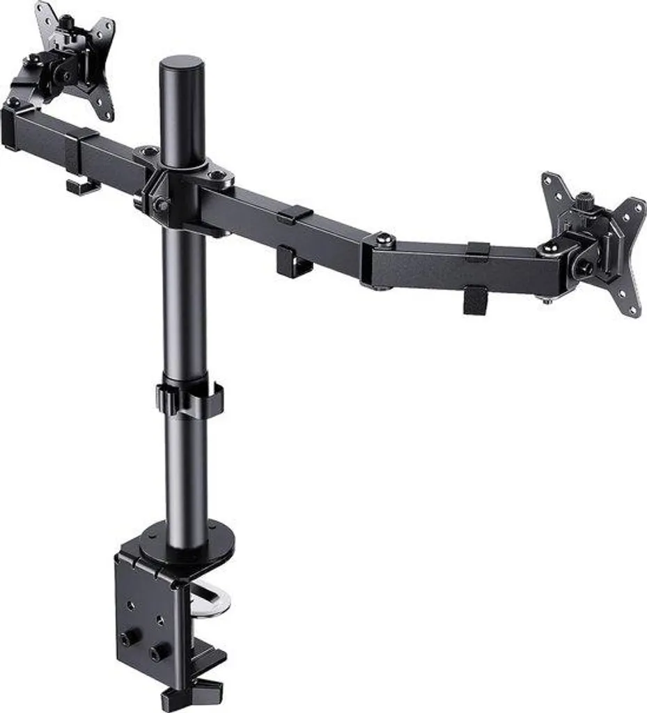 Double Support Écran pour Télétravail et Gaming - Ergonomie Réglable
