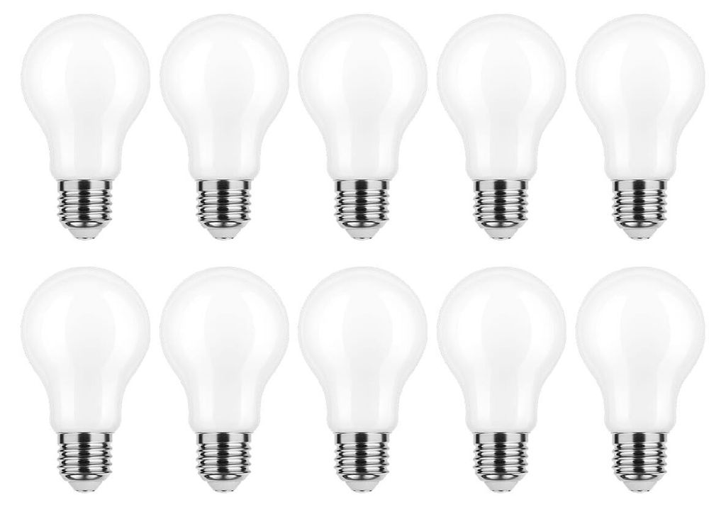 Modee E27 LED Filamentlampe A60 8W 1055lm 2700K Warmweiß 10 Stück