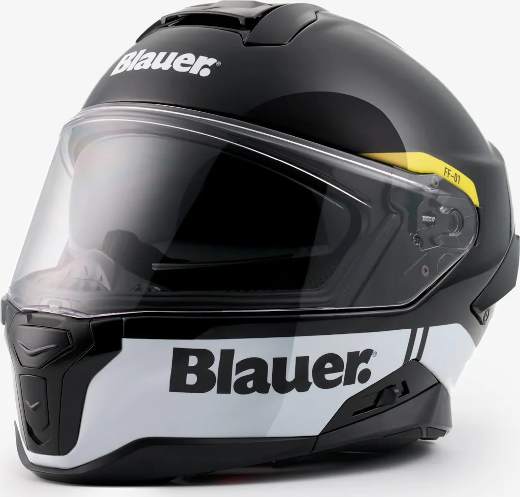 Casque FF-01 blanc bleu M 56-58 cm idéal pour snowboard et ski alpin
