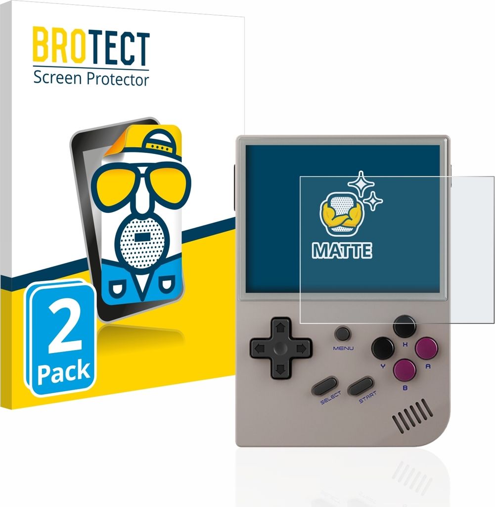 2x BROTECT Schutzfolie für Anbernic RG35XX Displayschutz Displayschutzfolie Folie Matt Entspiegelungsfolie